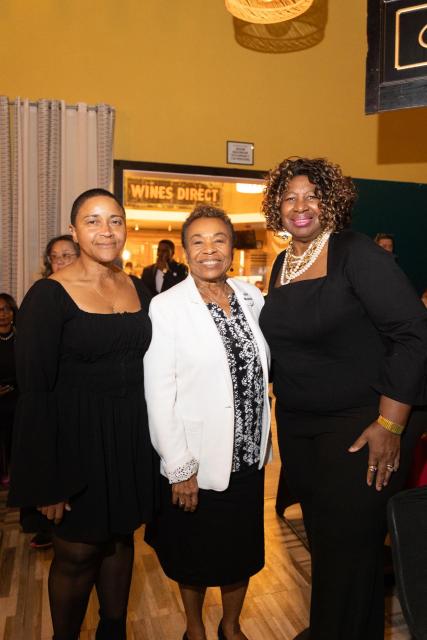 Photo of Phelicia Jones, Adante Pointer, SEIU 1021 President Theresa Rutherford & Oakland Mayor Barbara Lee at SEIU 1021 SEJ Black History Month Celebration 