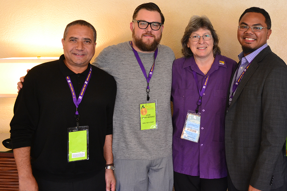 [Left to right] David Canham, John Stead-Mendez, past President Roxanne Sanchez, and current President Joseph Bryant.