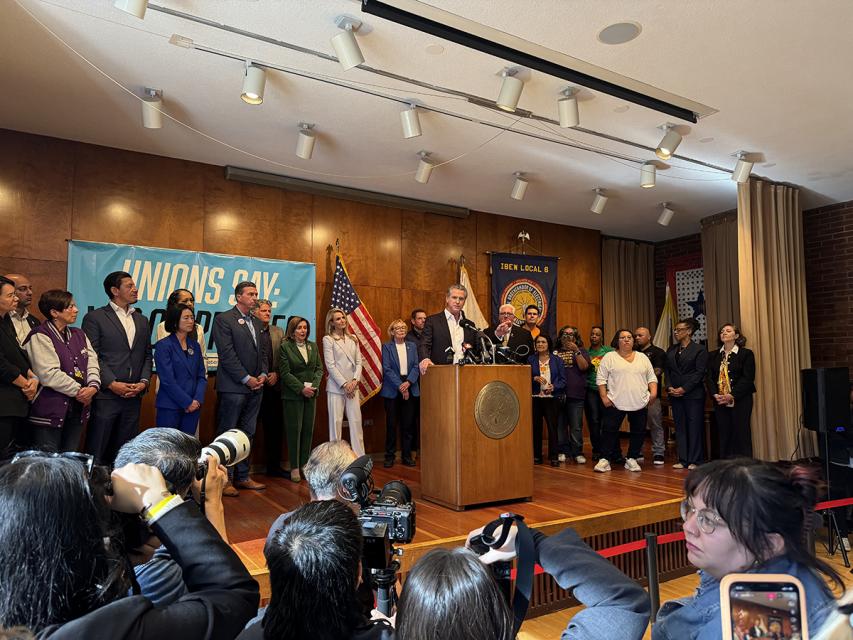Governor Gavin Newsom speaks in support of Prop 50 at the November 3 press conference
