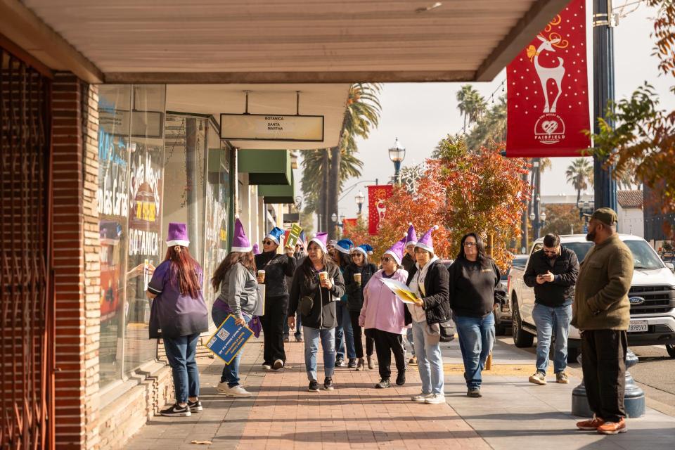 SEIU 1021 members at Solano County canvassing local businesses to sound the alarm on the staffing crisis endangering the community SEIU 1021 members at Solano County canvassing local businesses to sound the alarm on the staffing crisis endangering the community