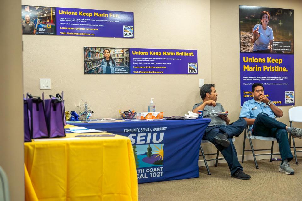 SEIU 1021 members enjoying their new office in Marin County