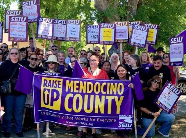 SEIU 1021 Mendocino County workers rally for an economy that works for everyone.