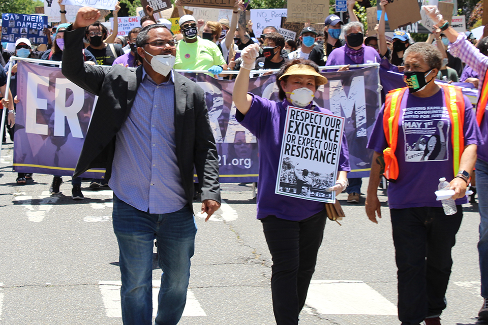 David Canham outside SEIU 1021's San Francisco office.