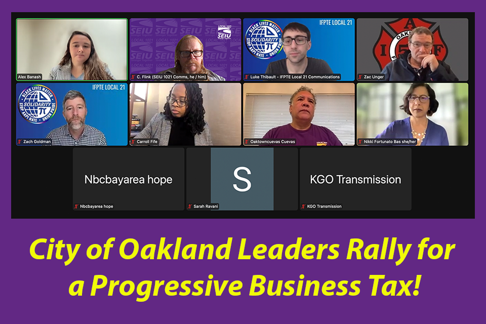 Local leaders speak up for a new progressive business tax for Oakland.