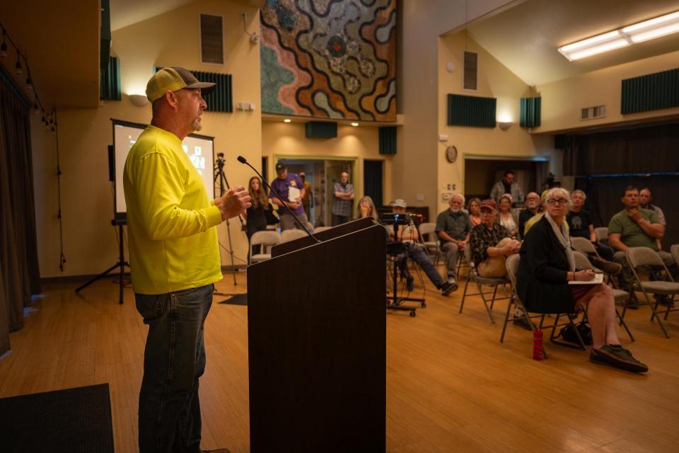 SEIU 1021 member Anthony Drolet demanding that City Council invest in Sebastopol during the Council's May 21st meeting